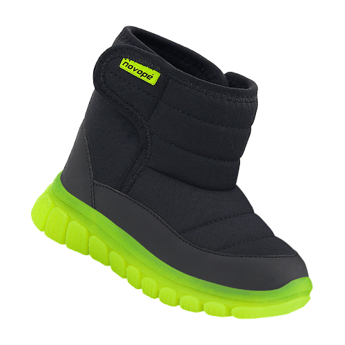 Bota Infantil Novopé Cano Baixo Preto Verde