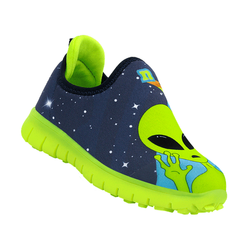 Tênis Infantil Novopé Super Flexível Alien Verde