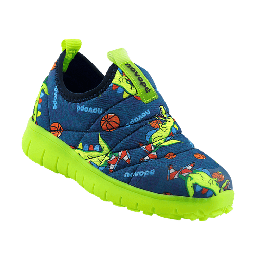 Tênis Infantil Novopé super Flex Dino Azul
