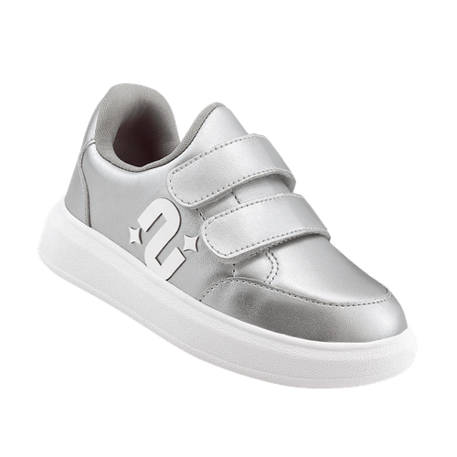 Tênis Infantil Novopé Velcro Original Prata