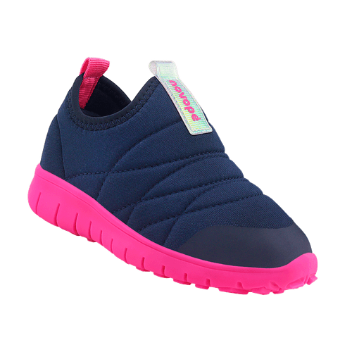 Tênis Infantil Novopé super Flex Marinho com Pink