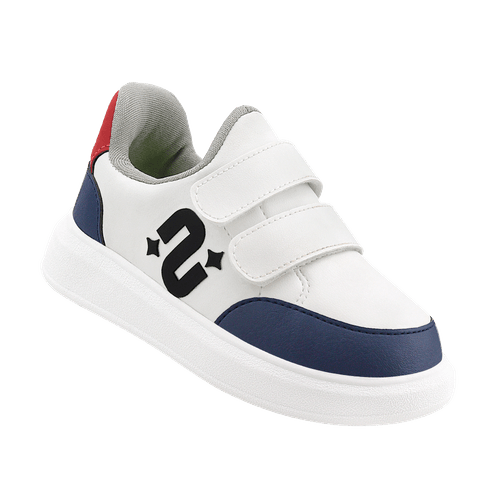 Tênis Infantil Novopé Velcro Original Branco com Azul