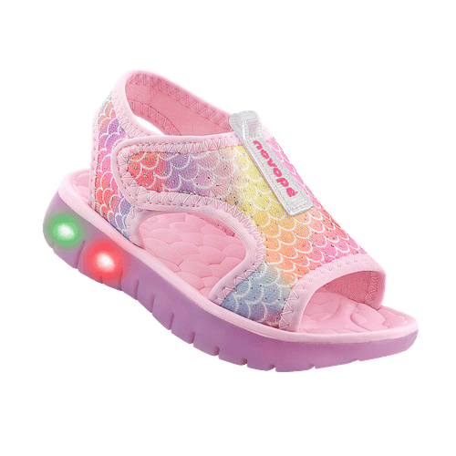 Sandália Infantil Novopé Flat Slim com LED Tie Die