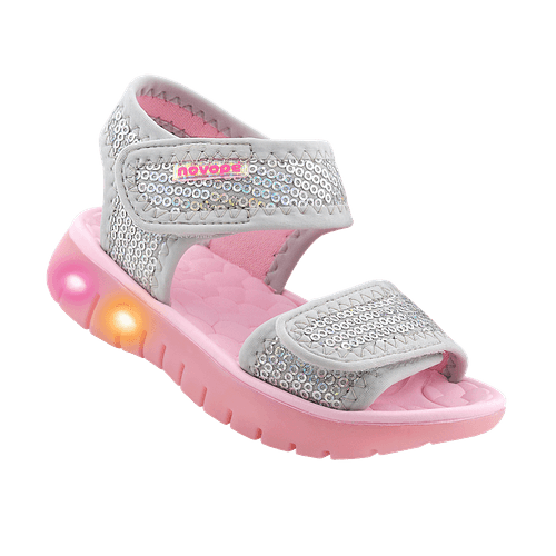 Sandália Infantil Novopé Flat Sport com LED Holografico