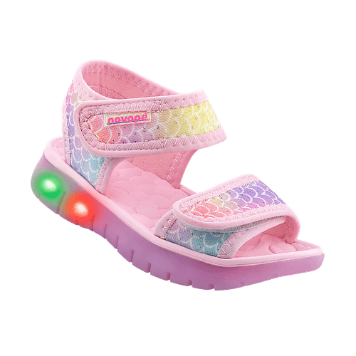Sandália Infantil Novopé Flat Sport com LED Tie Die