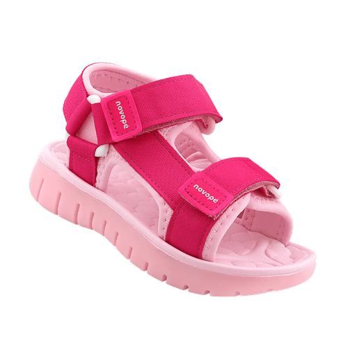 Sandália Infantil Novopé Flat Flash Pink