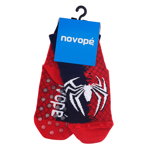 Meia antiderrapante de personagens Novopé Aranha