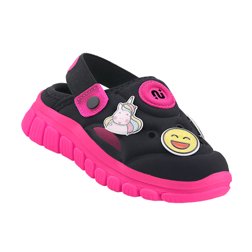 Chinelo Infantil Novopé Flexyfun2 Super Flexível Preto Pink