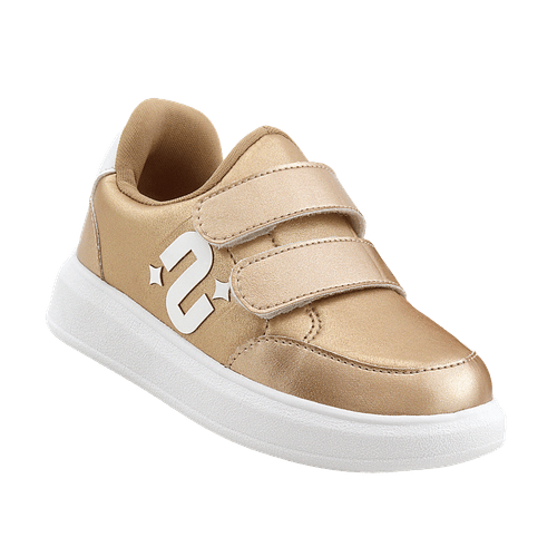 Tênis Infantil Novopé Velcro Original Dourado