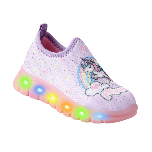 Tênis Infantil Novopé Personalizado com LED Unicórnio encantado