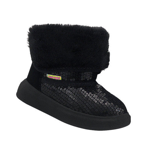 Bota Novopé Infantil Lantejolas Preto