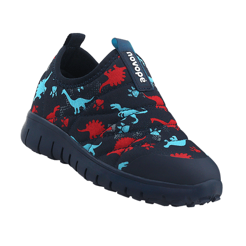 Tênis Infantil Novopé super Flex Dino Azul Marinho