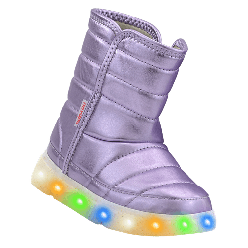 Bota Novopé Infantil Luzinha Pisca Pisca Azul