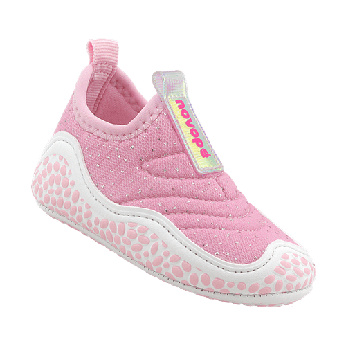 Tênis Baby Novopé Antiderrapante Rosa BB