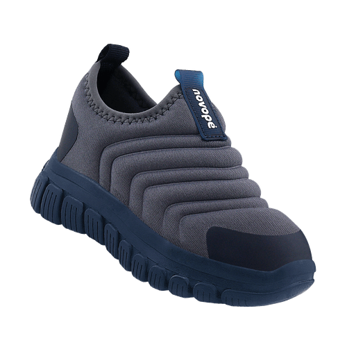 Tênis Infantil Novopé Soft Tech Super Flex Cinza com Marinho