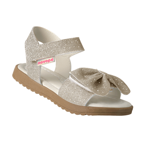 Sandália Infantil Novopé Flat Tope Dourada Conforto Casual