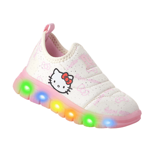 Tênis Infantil Hello Kitty Novopé LED Rosa com Glitter