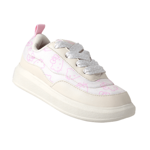 Tênis Infantil Hello Kitty Novopé Dream Step Bege com Off White